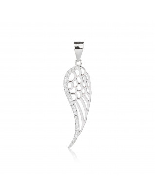 Strieborný prívesok krídlo so zirkónmi