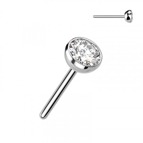 Kamienok k PUSH IN piercing do nosa TITAN