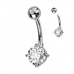 Piercing do pupku s okrúhlym kameňom