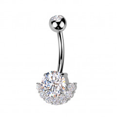 Piercing do pupku - TITAN + bižutéria