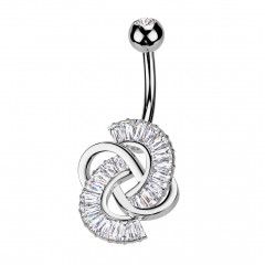 Piercing do pupku so zirkónmi