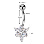 Piercing do pupku - TITAN + bižutéria