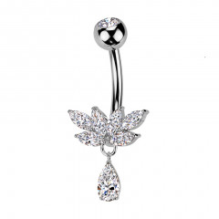 Piercing do pupku - TITAN + bižutéria