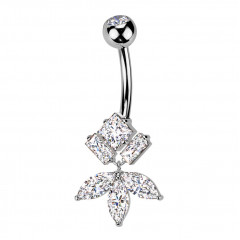 Piercing do pupku - TITAN + bižutéria