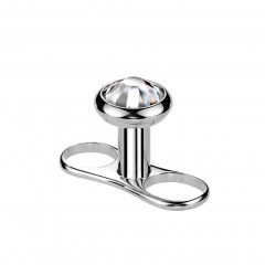 Kompletný microdermal piercing TITAN, 1,2mm, 3mm kameň