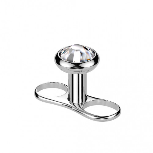 Kompletný microdermal piercing TITAN, 1,2mm, 3mm kameň