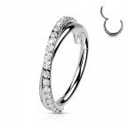 Segment kruh s prekrížením - helix / cartilage / tragus piercing