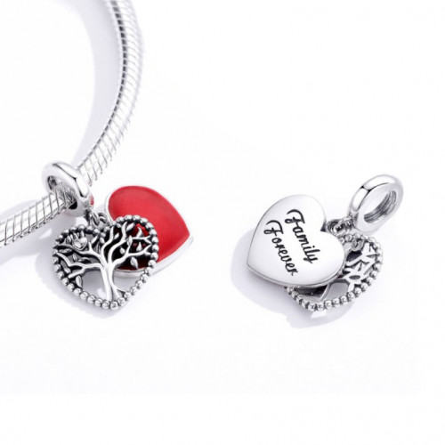 Strieborný prívesok korálik strom života