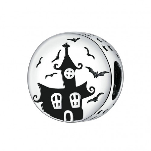 Strieborný prívesok korálik na náramok Halloween