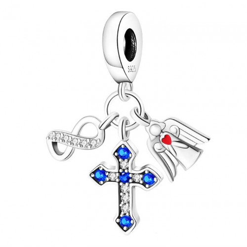 Strieborný prívesok korálik na náramok