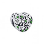 Visiaci strieborný prívesok korálik