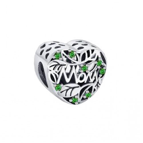 Visiaci strieborný prívesok korálik