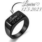 Personalizovaný oceľový prsteň