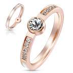 Oceľový prsteň s perleťou