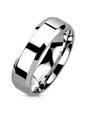 Oceľový prsteň lesklý