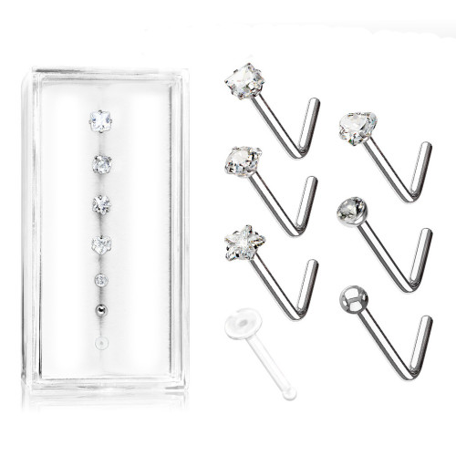 Sada 7 piercingov do nosa