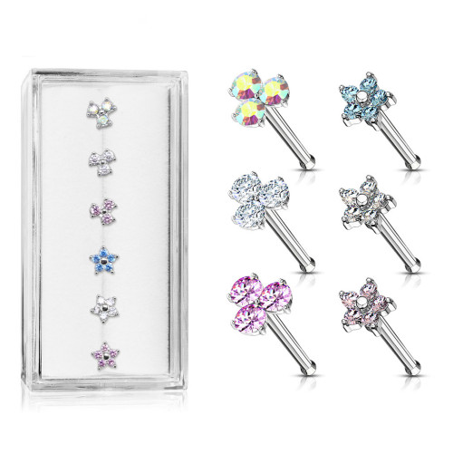 Súprava 6tich piercingov do nosa