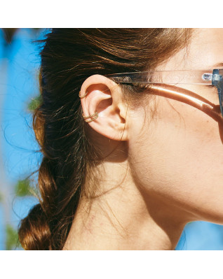 Zlatý piercing - segment kruh, 1,2 x 10 mm, Au 585/1000