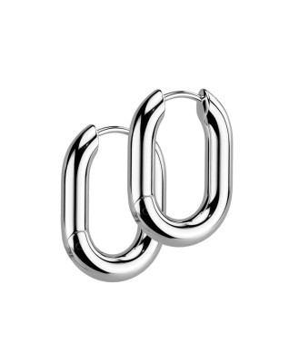 Oceľové náušnice oválky