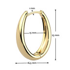 Pozlátené oceľové náušnice ovály