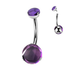 Piercing do pupku - TITAN, Ametyst