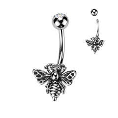 Piercing do pupku včielka
