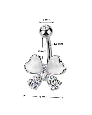 Piercing do pupku mašlička