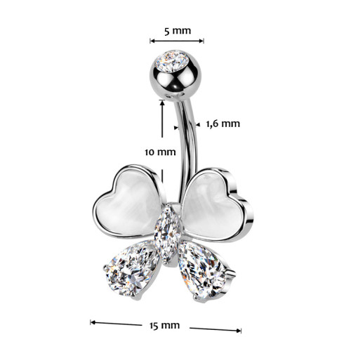 Piercing do pupku mašlička