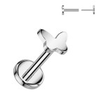 Piercing do brady - PUSH IN labreta titán, 1,0 x 6 mm