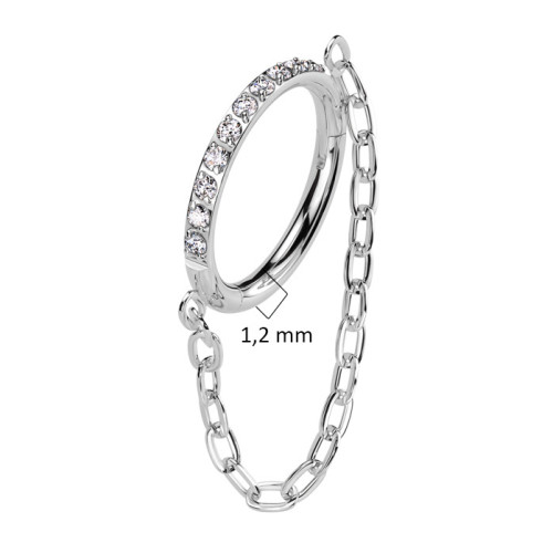 Segment kruh helix / cartilage / tragus / septum piercing TITAN