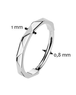 Segment kruh - helix / cartilage / tragus / septum piercing TITAN, 0,8 x 10 mm