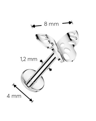 Piercing do brady motýľ