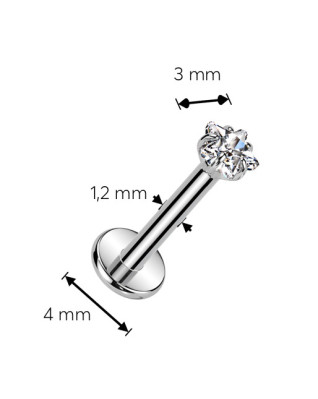 Piercing do brady - labreta titán hviezda