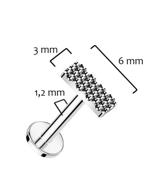Piercing do brady - labreta TITAN, 1,2 x 8 mm
