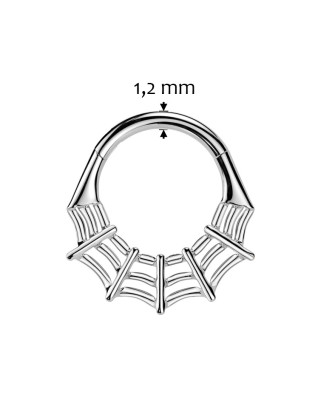 Segment kruh pavučina - helix / cartilage / tragus piercing TITAN