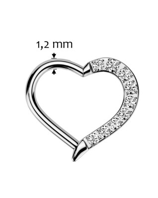 Piercing segment TITAN srdiečko