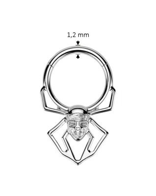 Segment kruh spider - helix / cartilage / tragus piercing TITAN