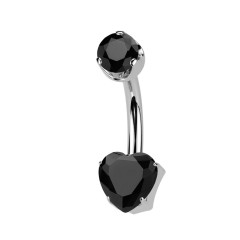 Piercing do pupku srdiečko - TITAN, Achát