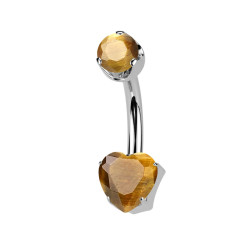 Piercing do pupku srdiečko - TITAN, Tigrie oko