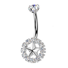 Piercing do pupku s hviezdou TITAN