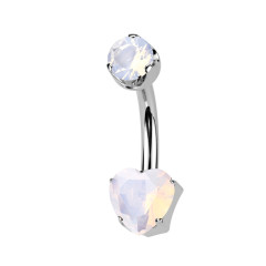 Piercing do pupku srdiečko - TITAN, Ruženín