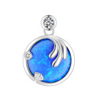 Strieborný prívesok s modrým opálom