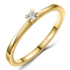 Zlatý zásnubný prsteň s diamantom