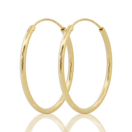 Pozlátené strieborné náušnice kruhy 30 mm