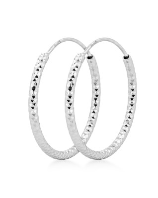 Pozlátené strieborné náušnice kruhy 18 mm