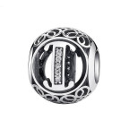 Strieborný prívesok korálek písmeno I