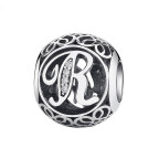 Strieborný prívesok korálek písmeno R