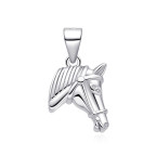 Strieborný prívesok hlava koňa