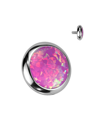 Náhradný kamienok TITAN, závit 1,2 mm, ružový opál 4 mm