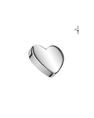 Ozdobné srdiečko k dermálu TITAN, závit 1,6 mm